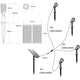 Kit de 4 spoturi LED solare cu Roxi Spike