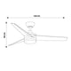 Ventilator de tavan cu LED Curve gri