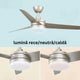 Ventilator de tavan cu LED Curve gri