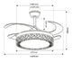 Ventilator de tavan White Aqua LED