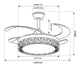 Ventilator de tavan cu LED Black Aqua