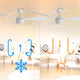Ventilator de tavan LED Lin alb