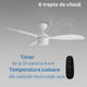 Ventilator de tavan LED Lin alb