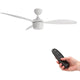 Ventilator de tavan LED Lin alb