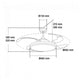 Ventilator de tavan LED Yeray alb