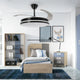 Ventilator de tavan cu LED Olga Alb