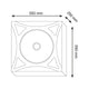 Ventilator de tavan Armstrong Square 68W