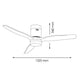 Ventilator de tavan Nickel Energy LED