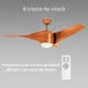 Fanton Wood LED Ventilator de tavan