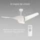 Fanton ventilator de tavan cu LED alb - imagine 4
