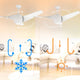 Fanton ventilator de tavan cu LED alb - imagine 2