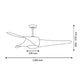 Fanton ventilator de tavan cu LED alb - imagine 7