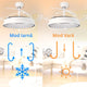 Ventilator de tavan cu LED alb Messe