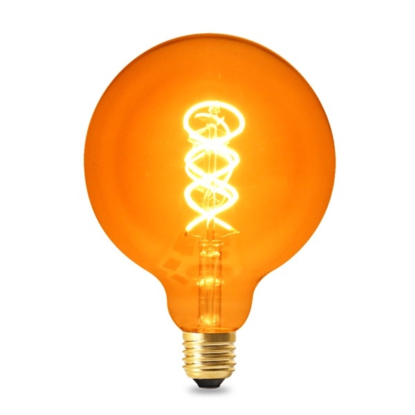 Bec Led Cu Filament Spiralat E27 G125 4W Chihlimbar