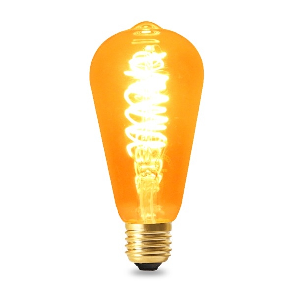 Bec Led Cu Filament Spiral E27 St64 4W Chihlimbar