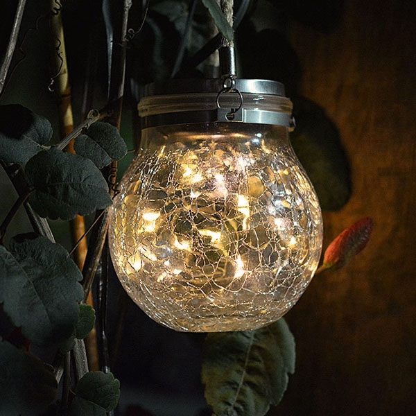 Led Solar Sphereglass Vintage Outdoor