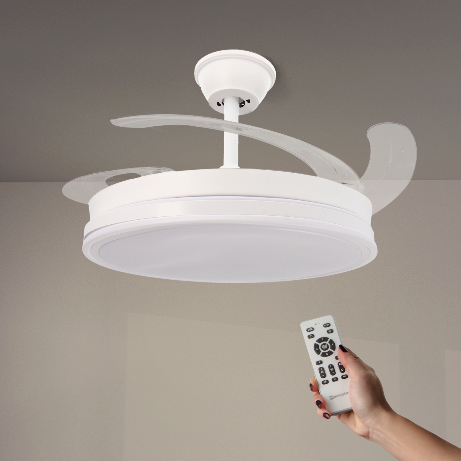 Ventilator de Tavan Cu Led Alb