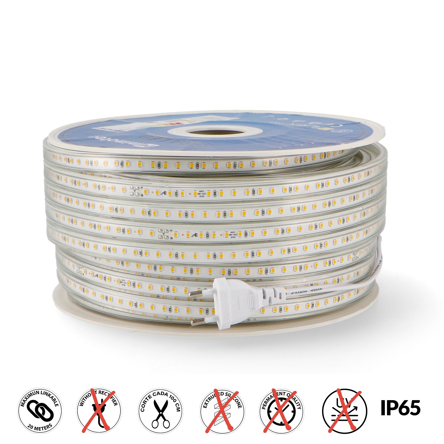 Bandă Led 220Vac Smd2835 Rapid 14,4W/m - 50 Metri