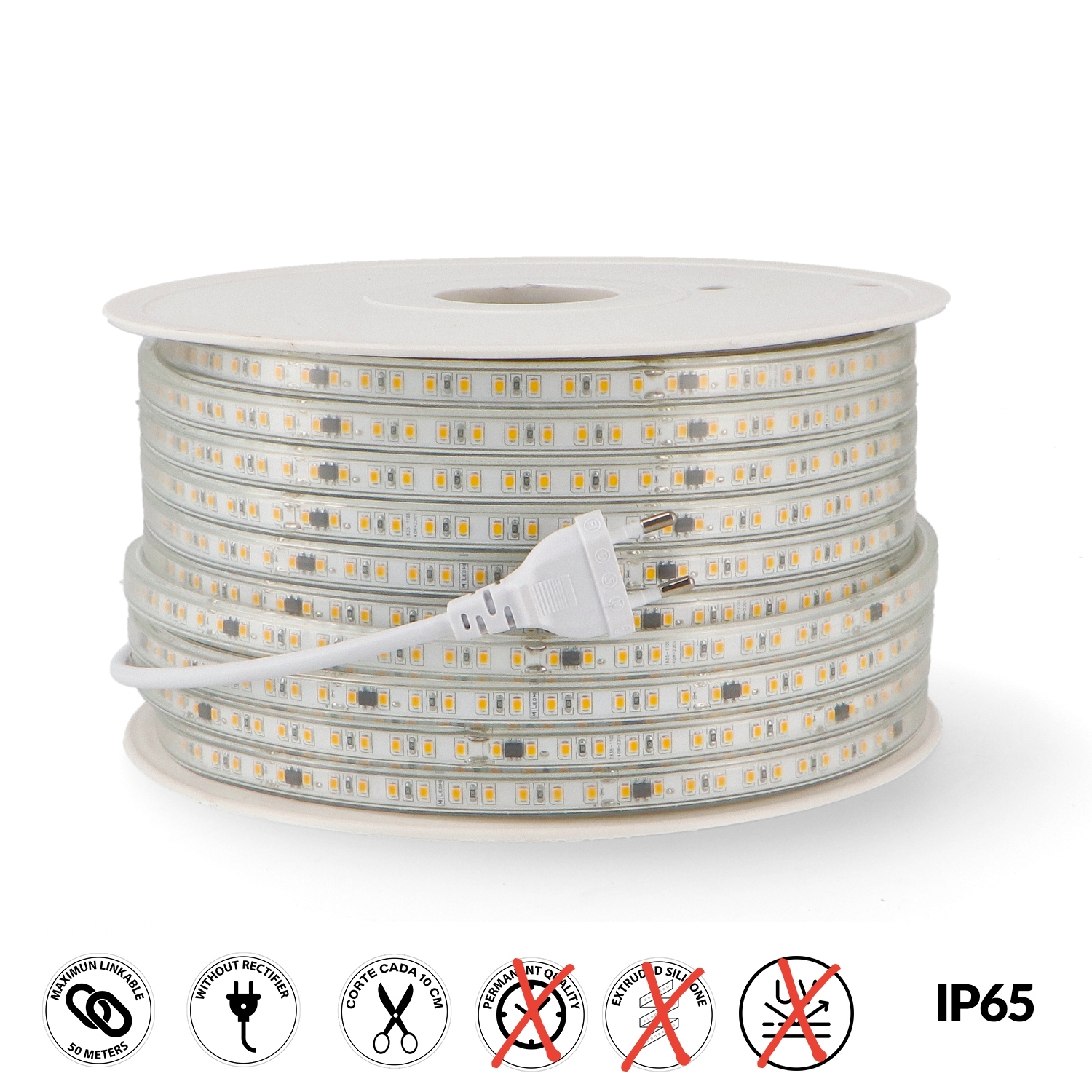 Bandă Led 220Vac Smd2835 Ca 12W/m - 50 de Metri