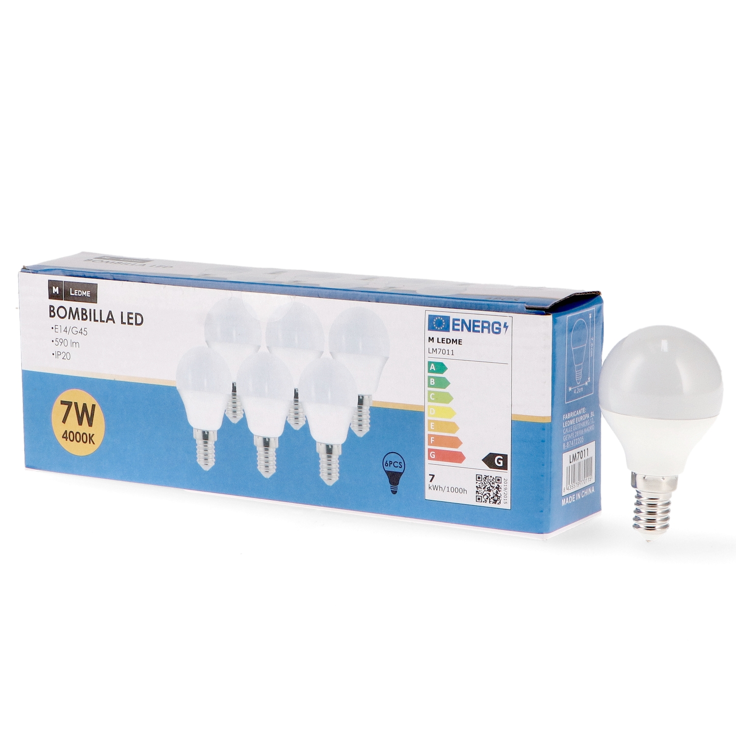 Bec Led E14 G45 7W - Pachet 6