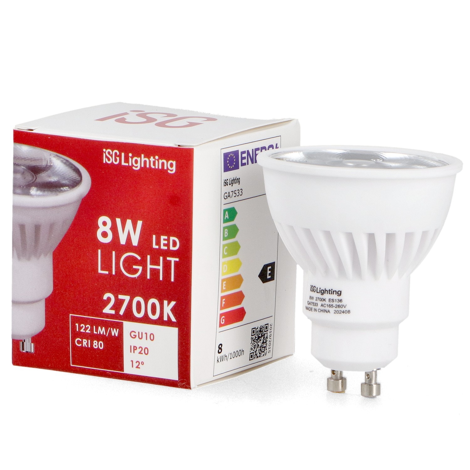 Bec Led Gu10 Cobpro 8W 12º