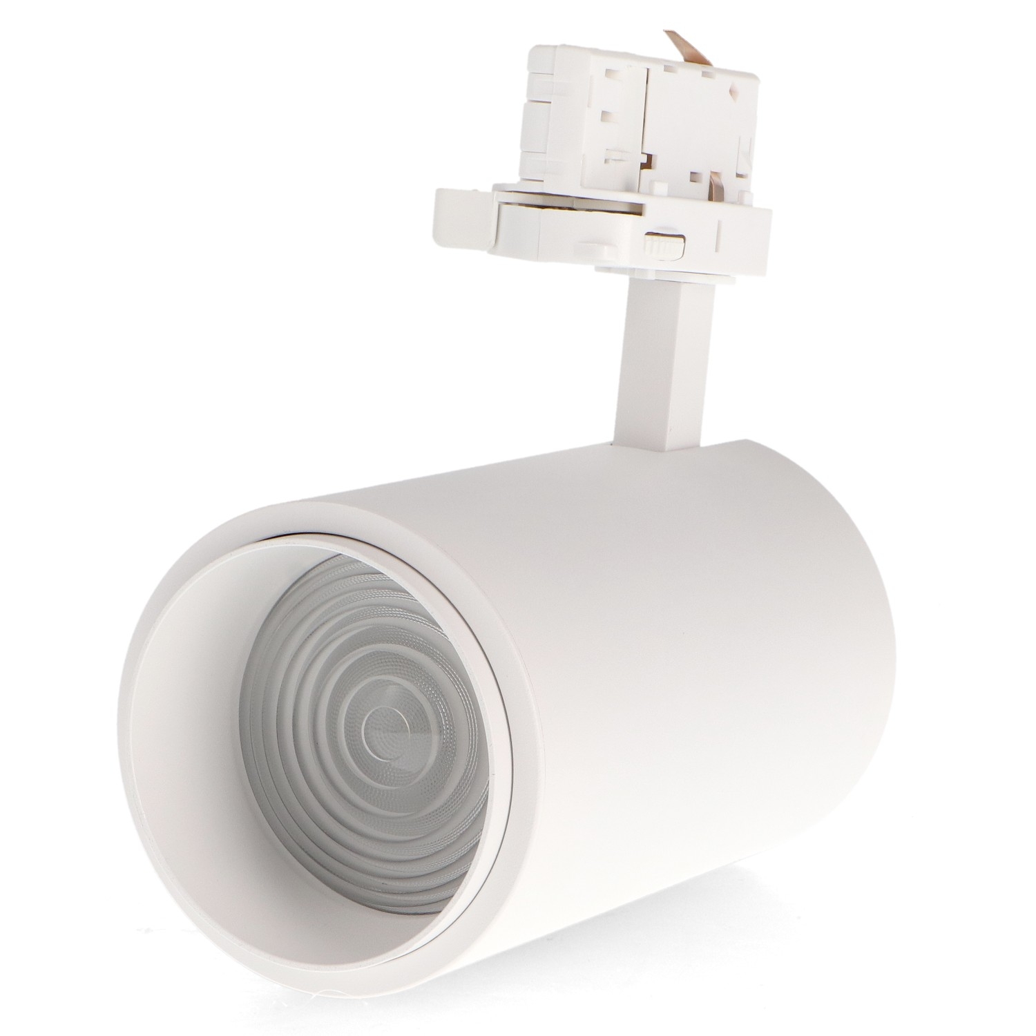 Spot Led Alb Pe Sină 30W Cct Trifazat + Optică Reglabilă