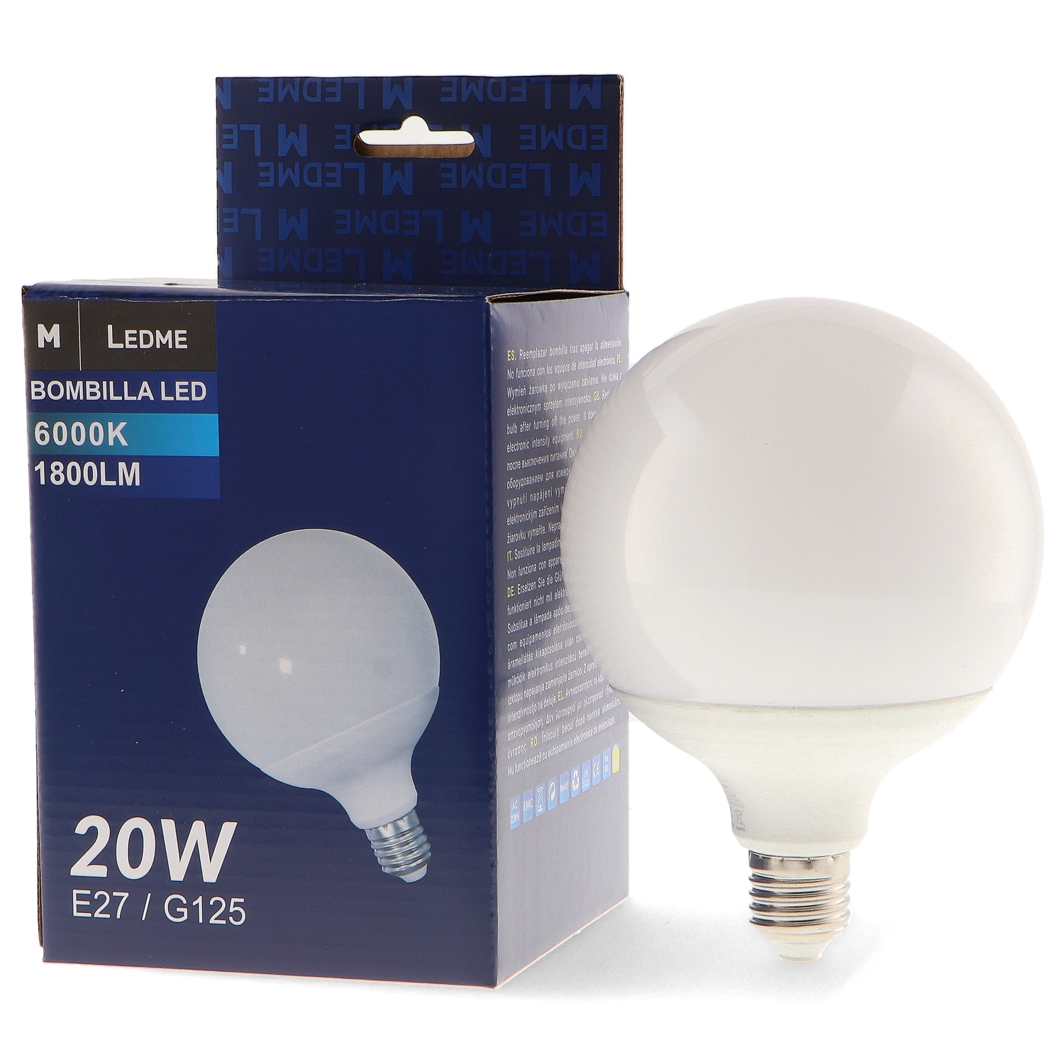 Bec Led E27 G125 20W
