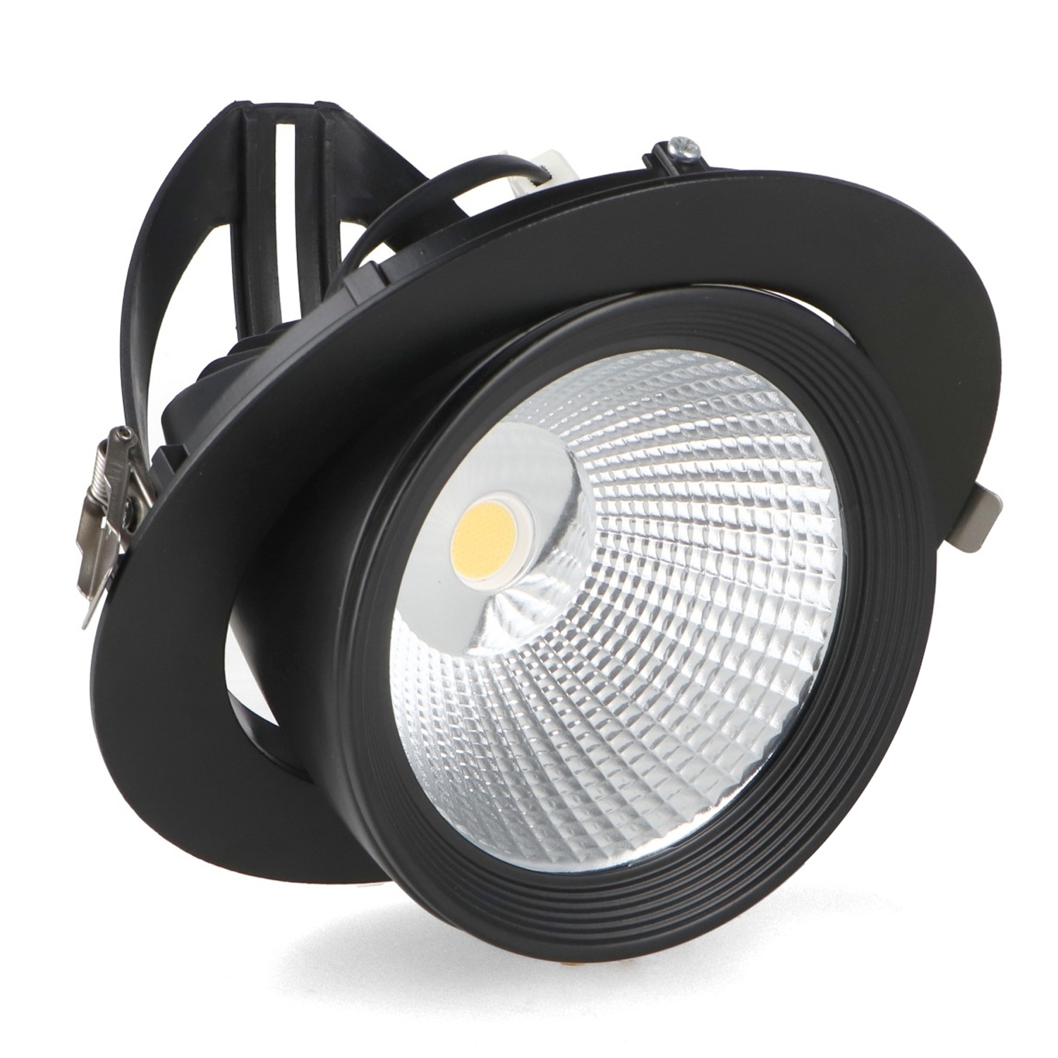 Spot Cu Led-Uri Pe Sină Reglabilă Negru 35W