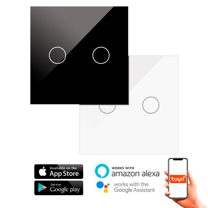 Comutator Dublu Tactil Cu Wifi
