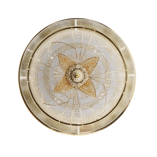 Plafoniera Decorativă Circle Flower Gold Led