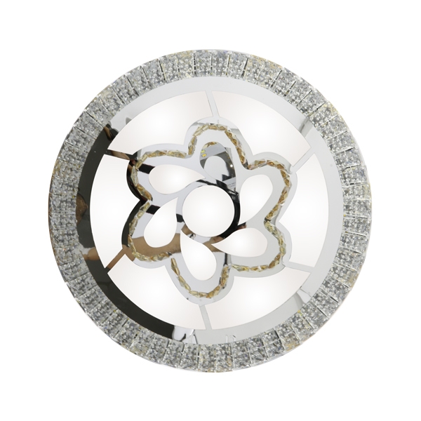 Plafoniera Decorativă Circle Flower Silver Led
