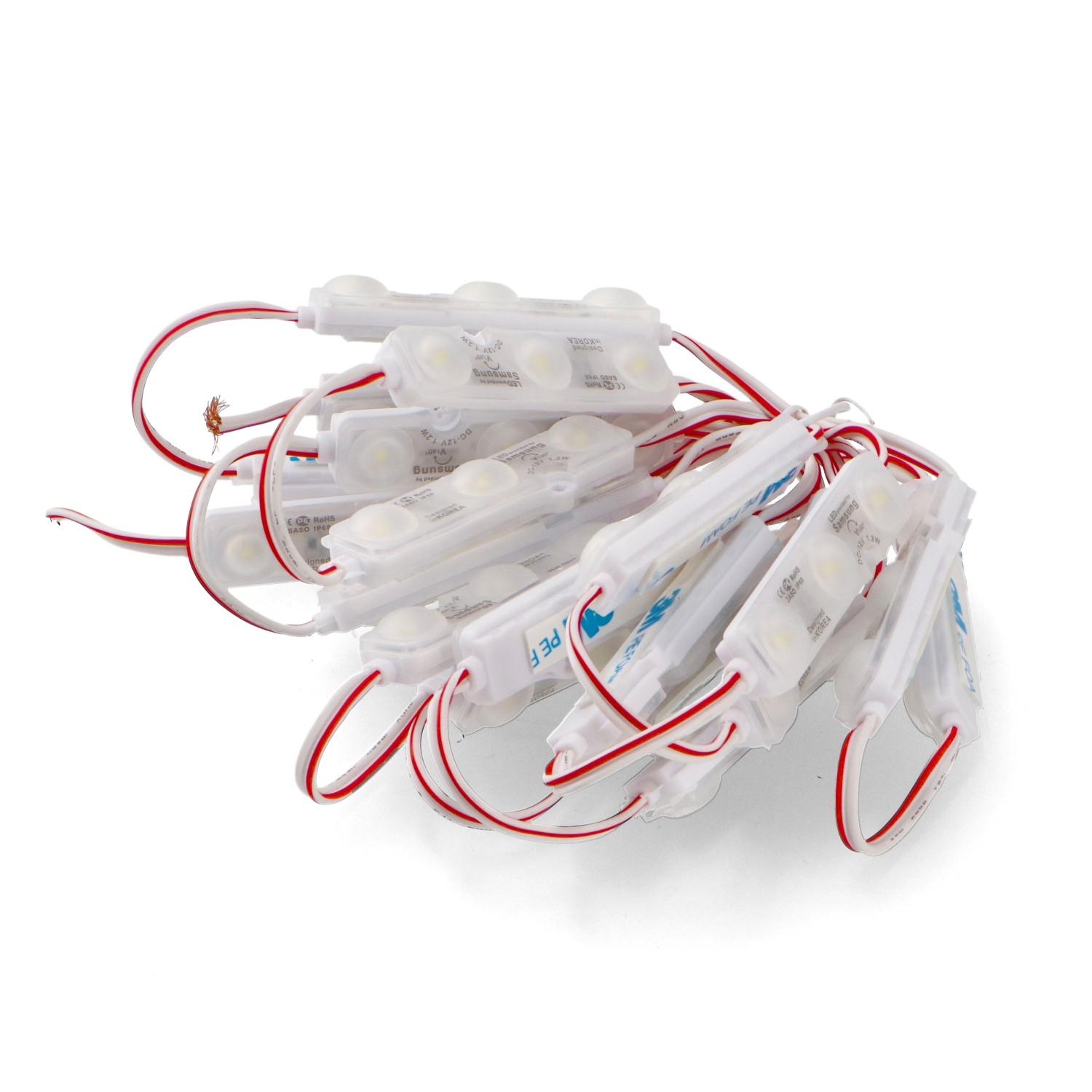 Șir de 20 de Module Din 3 Led-Uri Smd Samsung 12V Dc 1.2W