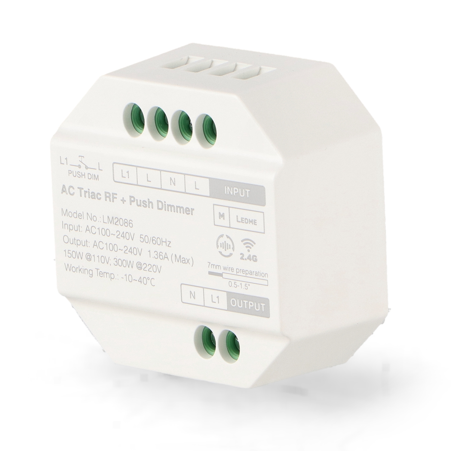 Dimmer Led Triac Rf Compatibil Cu Buton