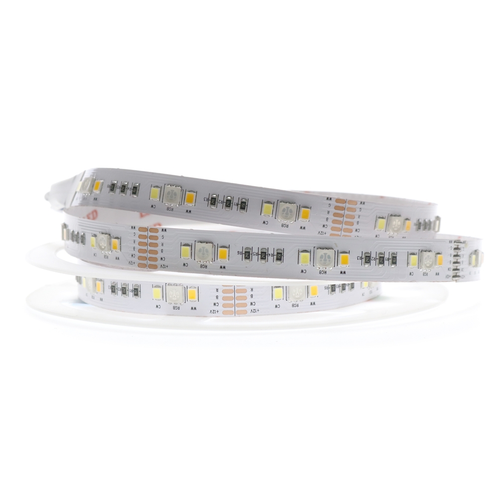 Bandă Led 12V Dc Fullstack Smd5050 30 Led/m + Smd2835 60 Led/m Rgb+Cct Ip20 - 5 Metri - Dsc