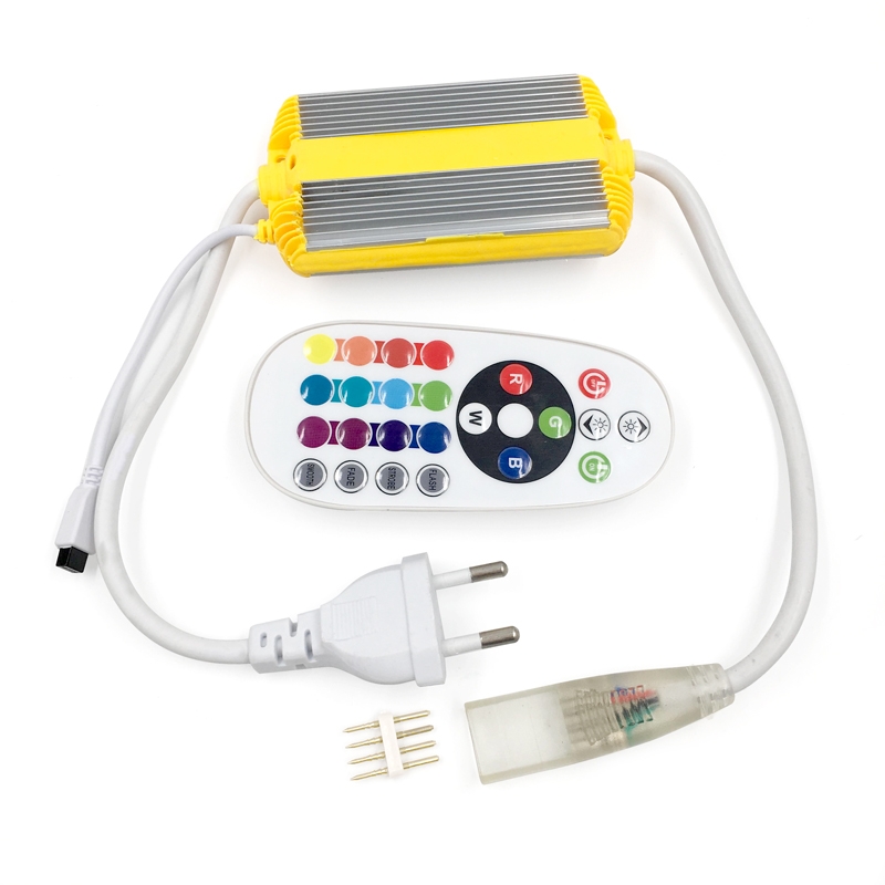 Controler Pentru Bandă Led Rozok 220V Rgb Cu Telecomandă - Dsc