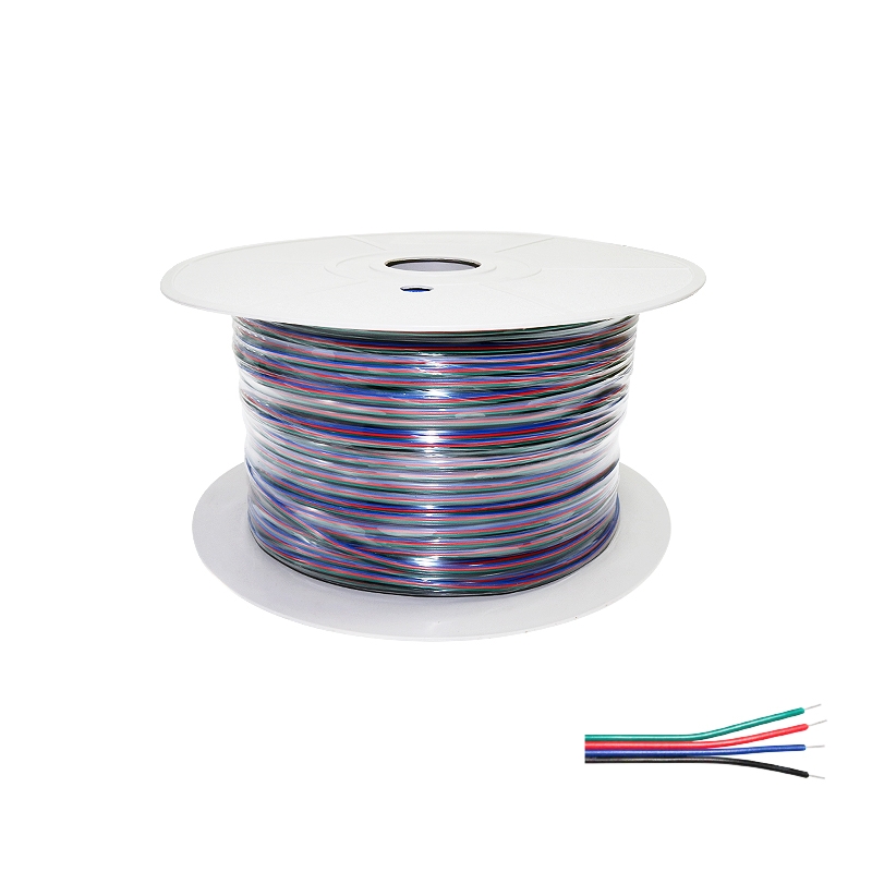 Furtun Plat Pentru Cablu Electric 4X0,5Mm² Pentru Benzi Led Rgb Ml