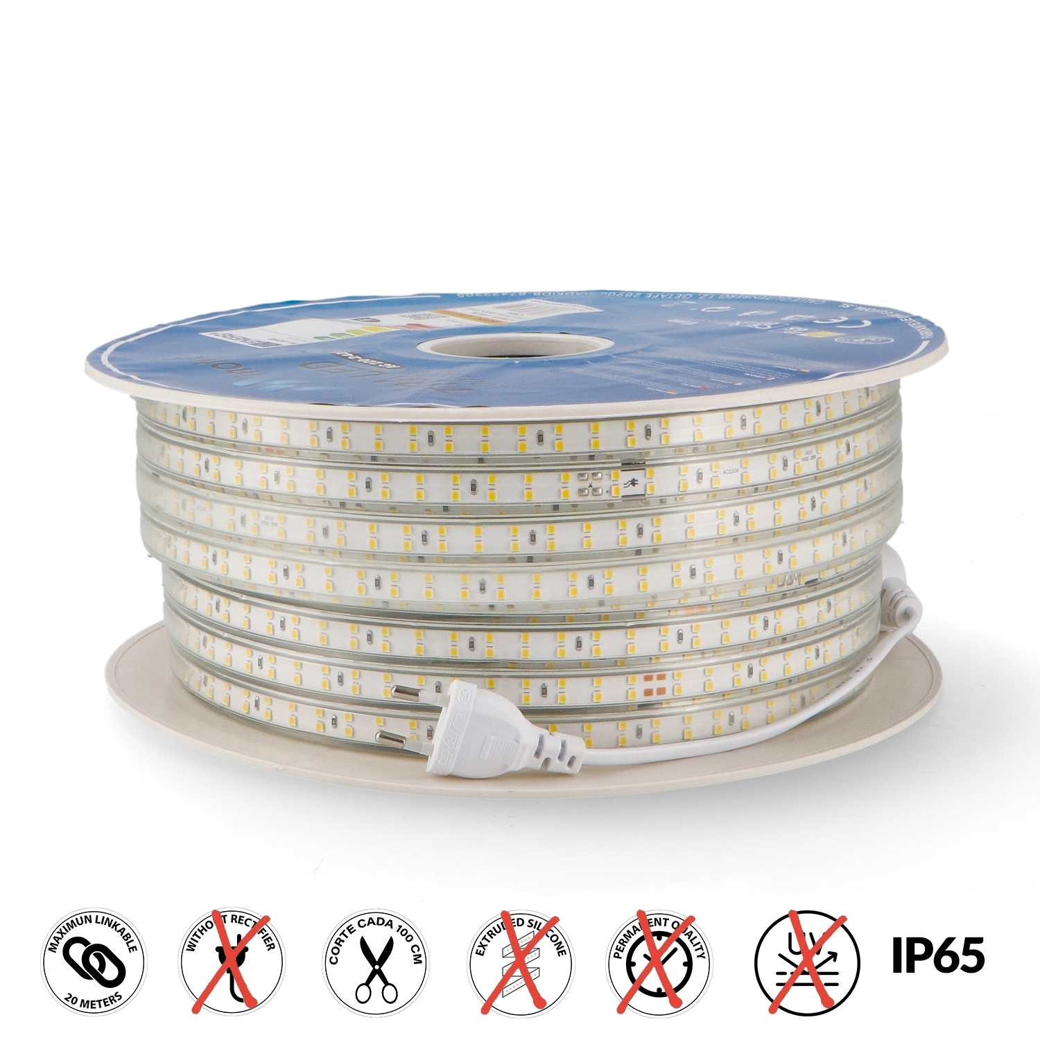 Bandă Led 220Vac Smd2835 Arast 14.4W/m - 50 Metri