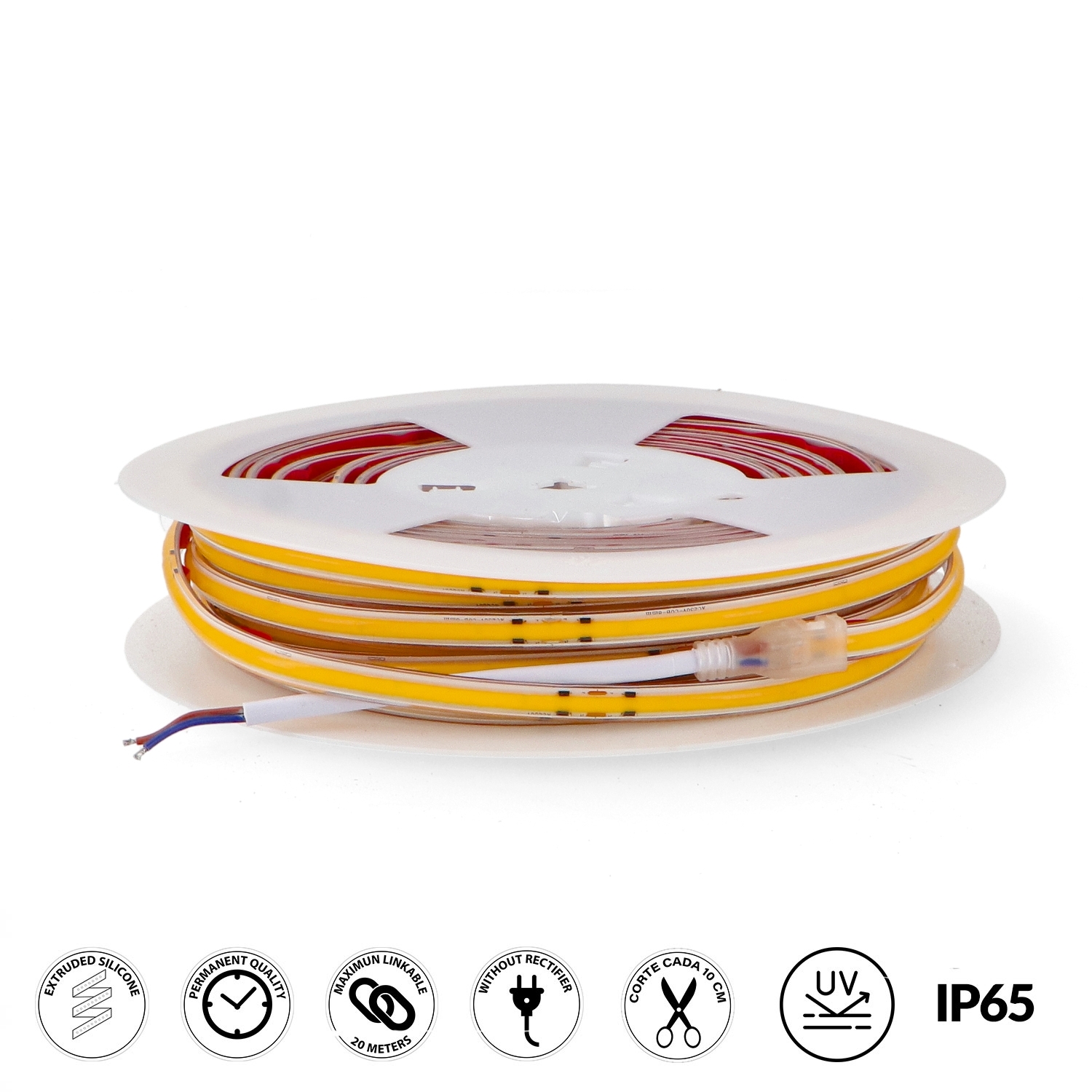 Bandă Led 220Vac Cobpro 20W/m Ip65 - 20 Metri