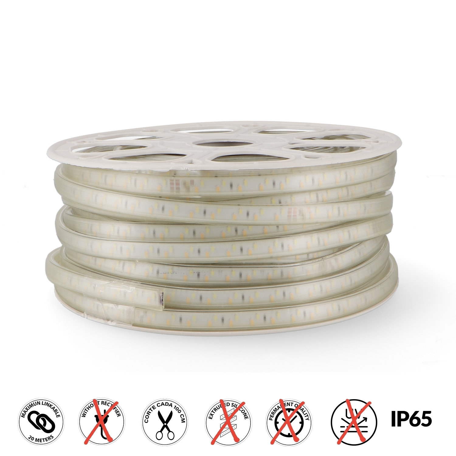 Bandă Led 220Vac Smd 2835 Mixt 14,4W/m - 50 Metri - Dsc