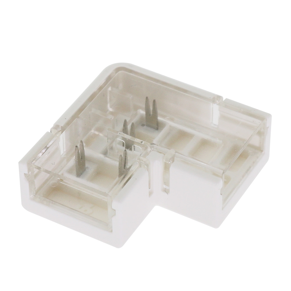 Conector L Pentru Bandă Led Ip68 10Mm Out 8Mm In 2Pin