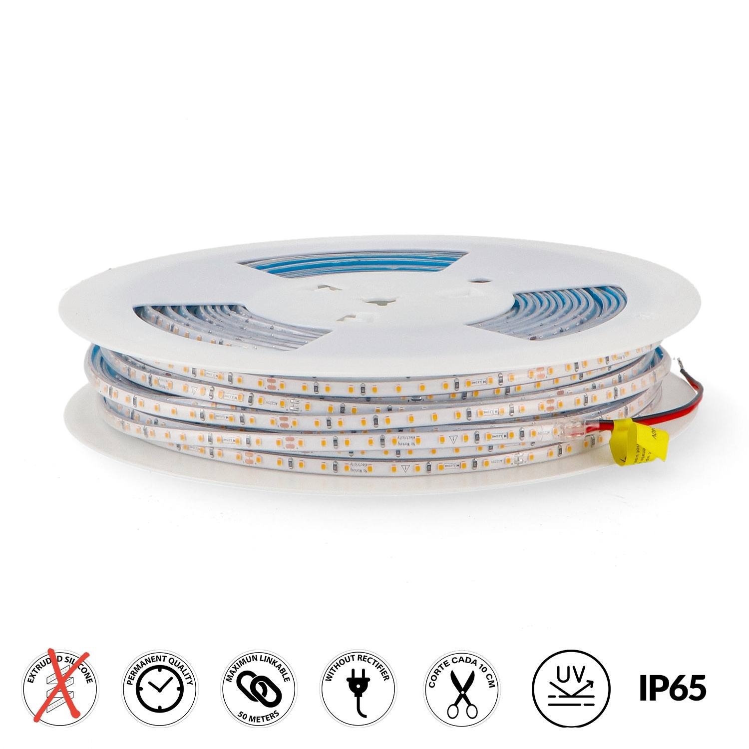 Oferta Bandă Led 220Vac Smd2025 Jumătate 6.5 Mm 12W/m Ip65 - 50 Metri