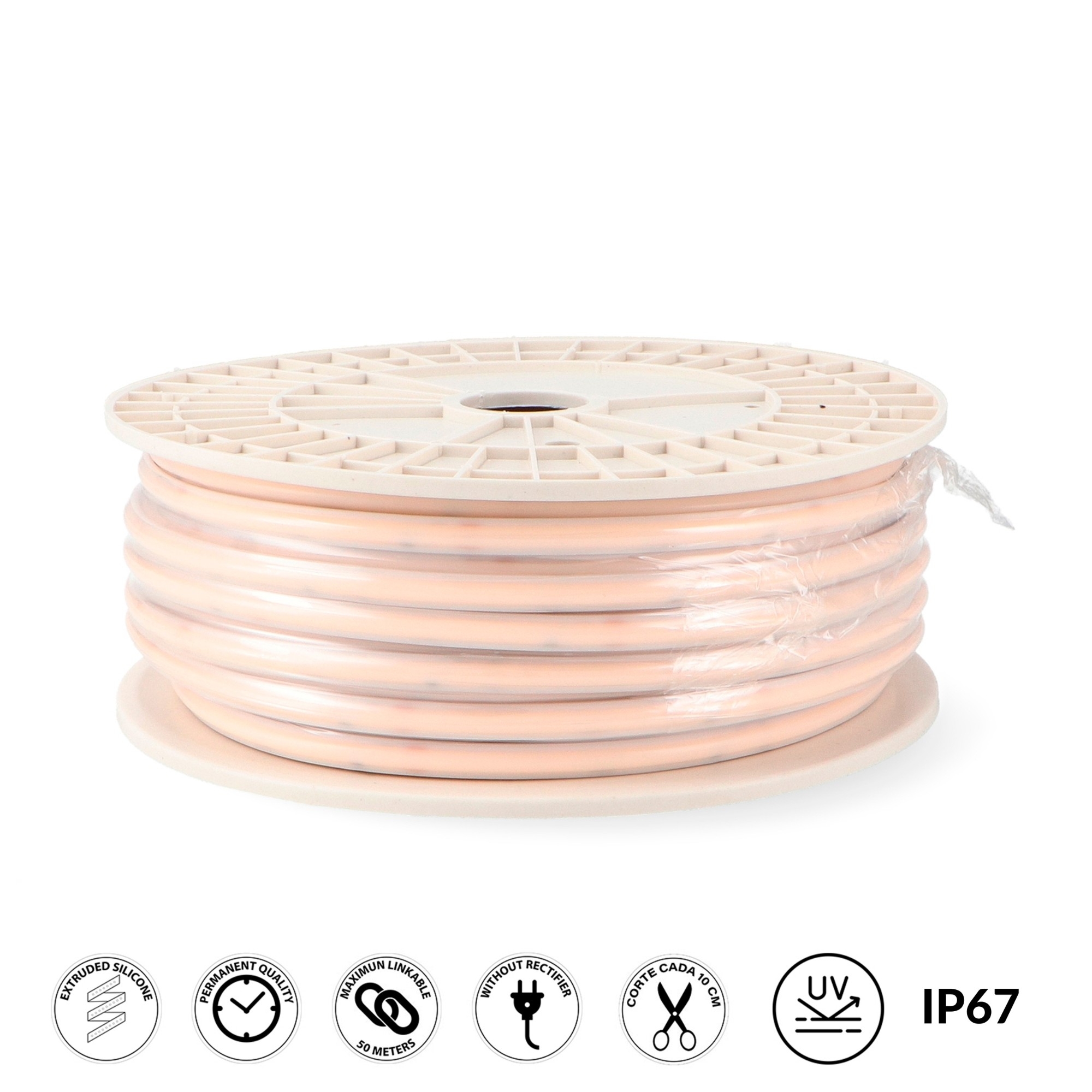 Bandă Led 220Vac Cobpoint 15W/m Ip65 - 50 Metri