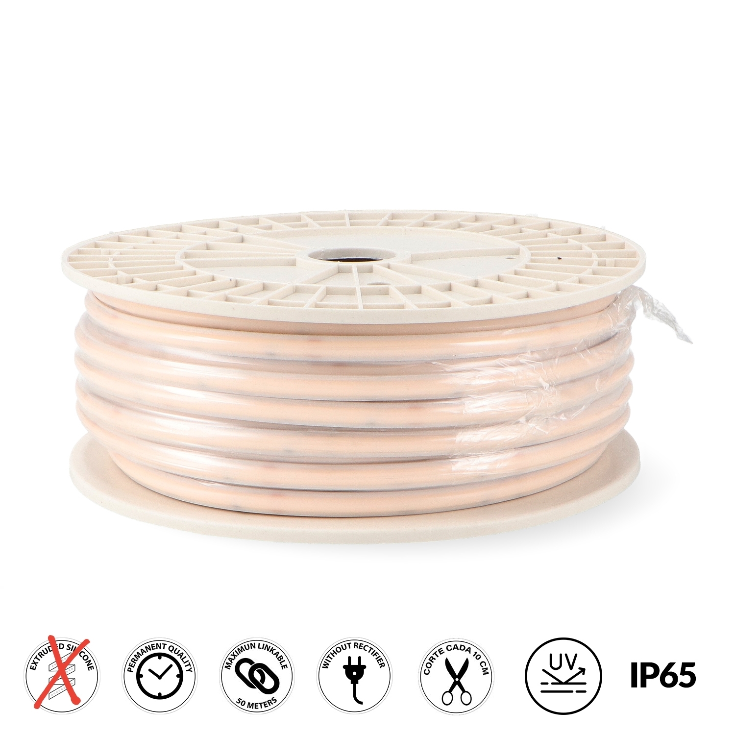 Bandă Led 220Vac Cobpoint 10W/m Ip65 - 50 Metri