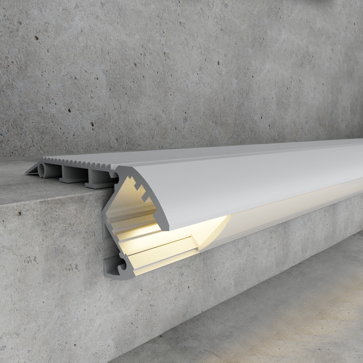 Profil Special Din Aluminiu Scari 12/24V 2 Metri - Dsc