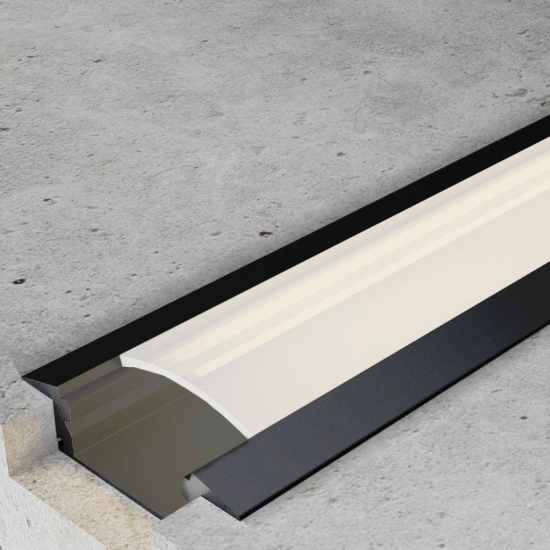 Profil Sub Aluminiu Lacuit Negru - 2 Metri