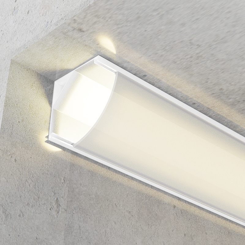 Profil Din Aluminiu Coltar L Lacuit Alb - 2 Metri