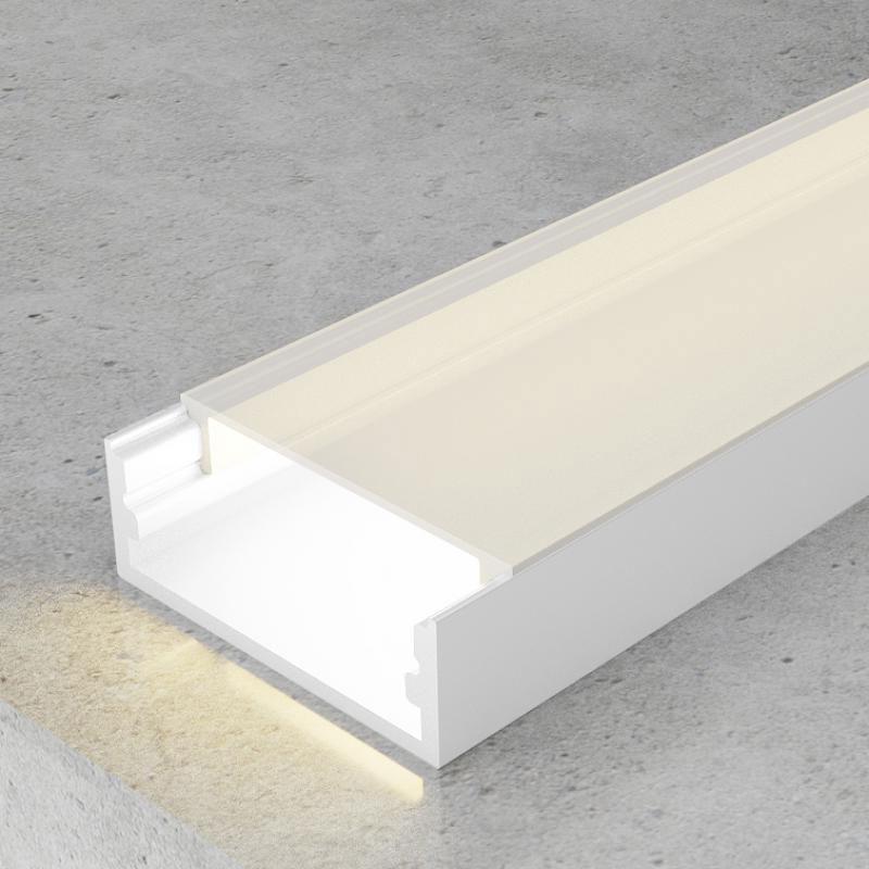 Profil Din Aluminiu Lacuit Alb Minim - 2 Metri