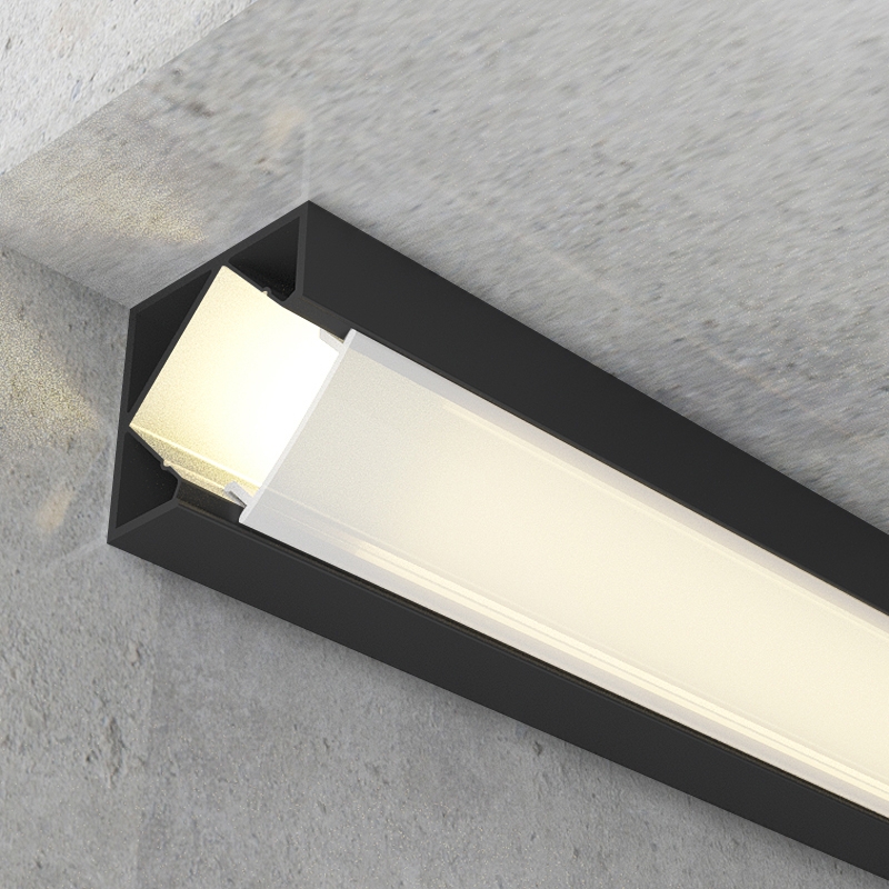 Profil Din Aluminiu Kopep Lacuit Negru - 2 Metri