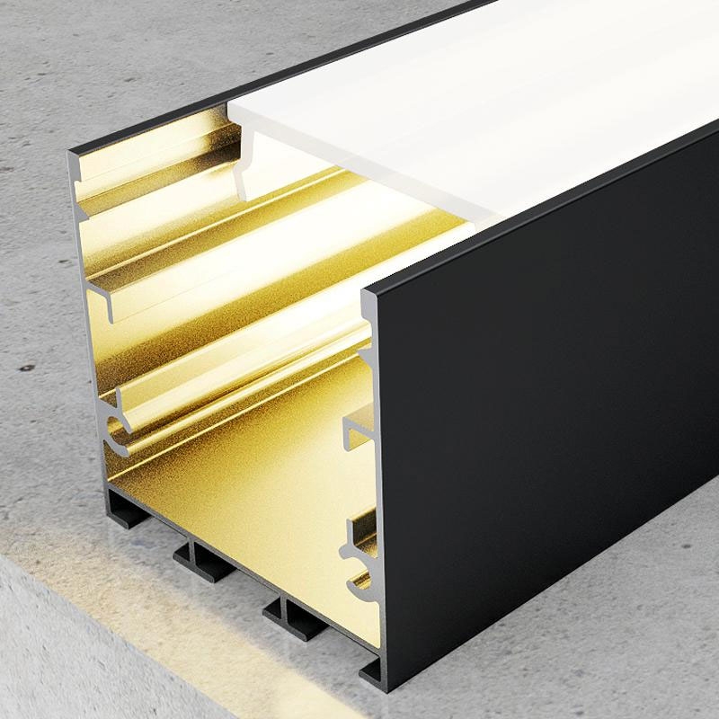 Profil Din Aluminiu Lacuit Negru Fate - 2 Metri