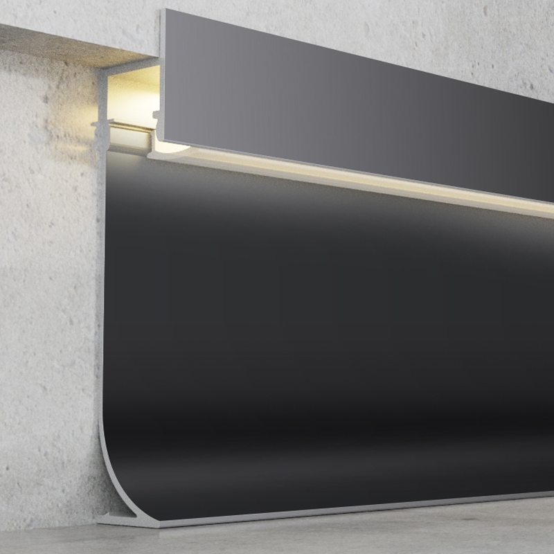 Profil Din Aluminiu Ska Lacuit Negru - 2 Metri